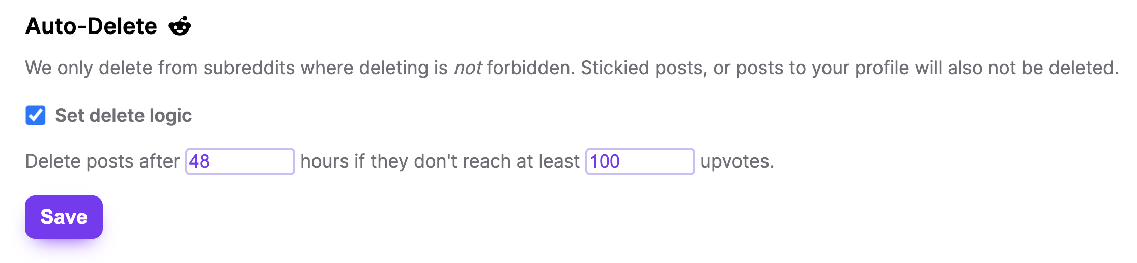 Mass delete Reddit posts by performance
