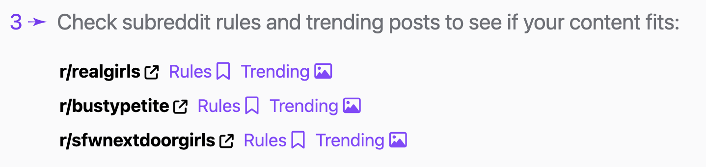 Screenshot showing how subreddit rules are pulled in before posting