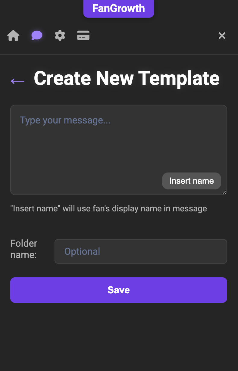 Chat templates Fansly